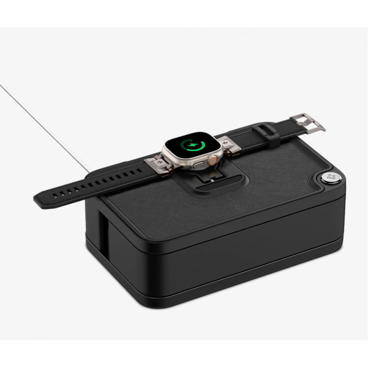 Spigen SGP Επιτραπέζια βάση Organizer για Apple Watch Band S340 με λειτουργία φόρτισης, 90° σύστημα περιστροφής & αποθηκευτικούς χώρους - ΜΑΥΡΟ - AMP07602
